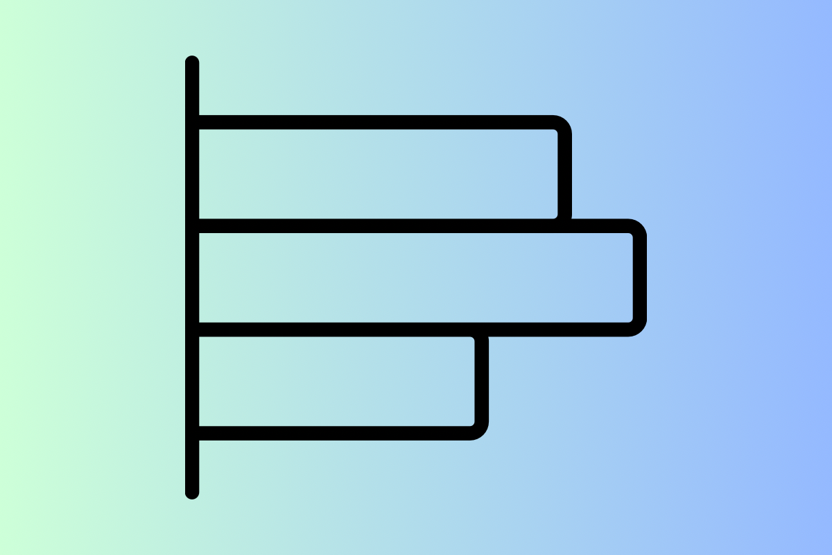 Black line icon of polling graph on blue gradient background