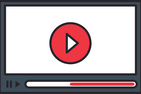 Simple illustration of an online video screen